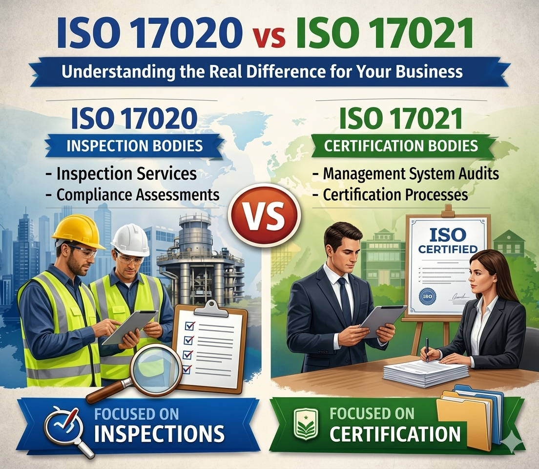 ISO 17020 vs ISO 17021: Understanding the Real Difference for Your Business