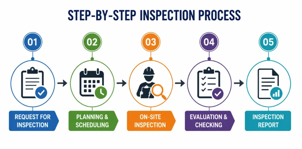 Third party inspection process steps in India from request to report delivery