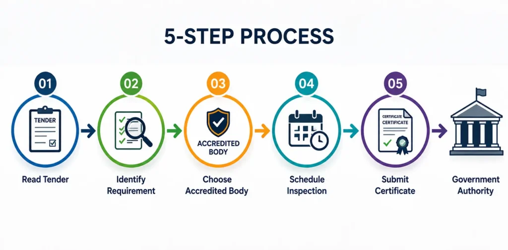 How to use third party inspection for government tenders India 5 step process from tender to certificate