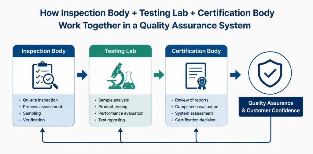 How Inspection Bodies, Testing Laboratories, and Certification Bodies Work Together