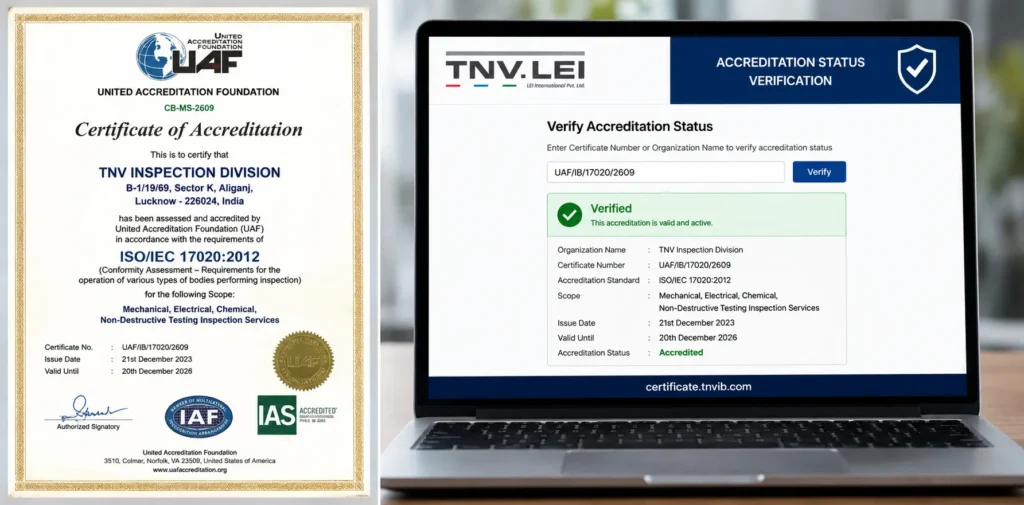Verifying TNV Inspection Division
