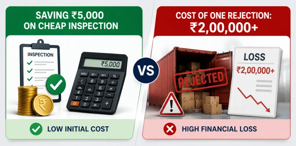 Real cost of cheap inspection India why saving on inspection company rates costs more in rejected shipments