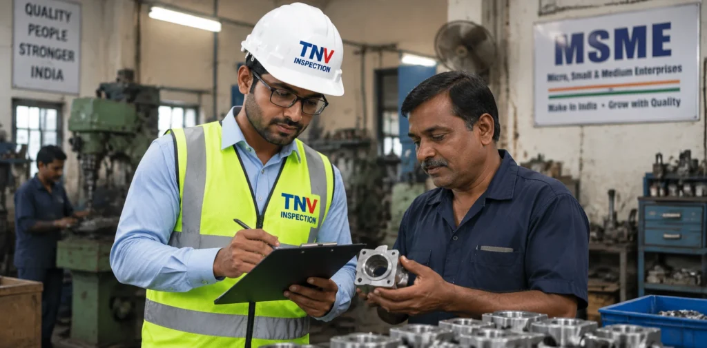 TNV affordable third party inspection services for MSMEs India UAF accredited inspection for small business exporters