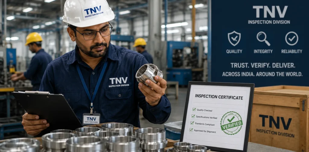 TNV third party inspection India UAF accredited inspection body worth the cost for Indian manufacturers