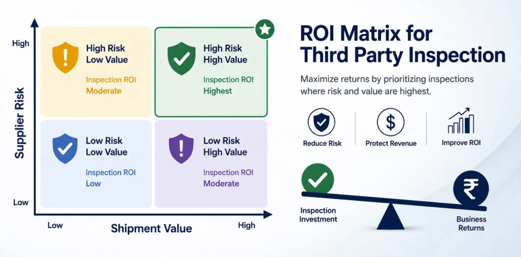 When third party inspection is most worth the cost India ROI matrix by shipment value and supplier risk